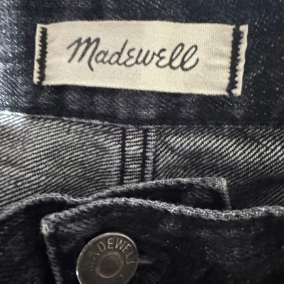 Madewell The Perfect Vintage Jean Women's Black Wash Distressed Straight Leg 31 - Picture 4 of 8